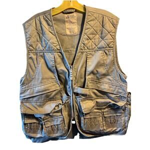 Master Sportsman VTG Vest Men’s Large Gray Hunting Fishing Rugged Gear Outdoor